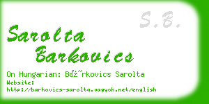 sarolta barkovics business card